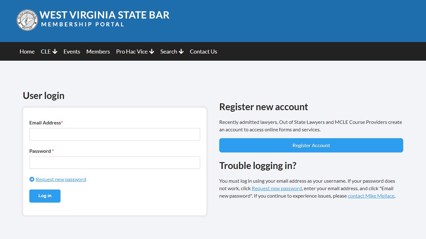 Dashboard | The West Virginia State Bar Membership Portal